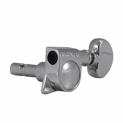 Grover 102-18C, Manual string winder, Chrome, Metal, Chrome, 40.8 mm, 43 mm