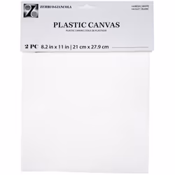 Darice Perforated Plastic #14 Mesh Plastic Canvas White - 8.25 x 11 - 2 Pieces