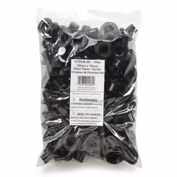 Top Hat - Black Plastic - 24 x 15mm