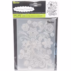 Darice Embossing Folder  4.25 by 5.75-Inch  Snowflake Swirl Design - Pack of 1