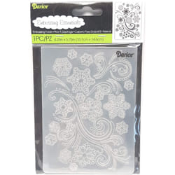 Darice Embossing Folder  4.25 by 5.75-Inch  Snowflake Swirl Design - Pack of 1