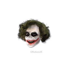 Official Rubies 4526NS The Joker 3/4 Vinyl Mask With Wig Masks DC