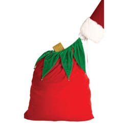 VELVET SANTA BAG WITH BELLS