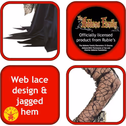 Rubie's 082686155267 Official Morticia Fancy Dress, Adult's, Large