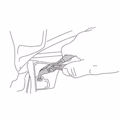 Lisle 42870 Plastic Clip Removal Pliers  45 Degree