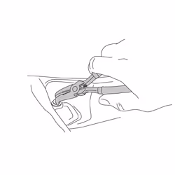 Lisle 42880 Plastic Clip Removal Pliers  80 Degree