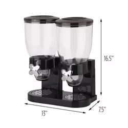 Zevro /GAT200 Indispensable Dry Food Dispenser  Dual Control  Black/Ch