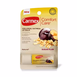 Carmex Comfort Care Colloidal Oatmeal Lip Balm  Sugar Plum 15oz Pack of 3