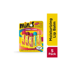 Carmex Daily Care Minis Moisturizing Lip Balm Tubes with SPF 15, Strawberry, Cool Mint, Wild Berry, Peach Mango and Fresh Cherry - 0.18 oz ea, 5 Ct