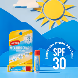 Carmex Weather Guard Moisturizing Lip Balm Stick  SPF 30 Sunscreen Broad Spectrum  4 Count 4 Packs of 1