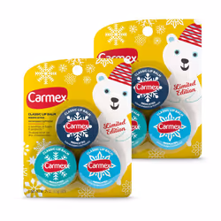 Carmex Medicated Lip Balm Jar  Limited Edition Holiday Lip Balm Pack of 3 (2)