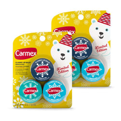 Carmex Medicated Lip Balm Jar  Limited Edition Holiday Lip Balm Pack of 3 (2)