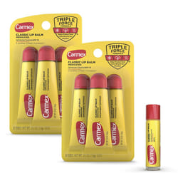 Carmex Classic Medicated Lip Balm Pack  Lip Moisturizer for Chapped Lips  7 Count (6 Tubes and 1 Stick)