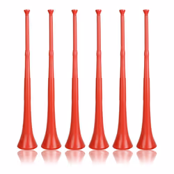 Vuvuzela - South African Style Collapsible Horn  Red (Pack of 6)