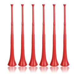 Vuvuzela - South African Style Collapsible Horn  Red (Pack of 6)