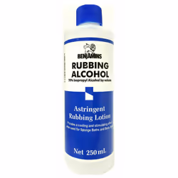 Benjamins Rubbing Alcohol 70% Isopropyl Alcohol 250ml