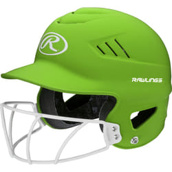 Rawlings | COOLFLO HIGHLIGHTER Batting Helmet | Face Guard Included | One Size Fits Most 6 1/2""-7 1/2"" | Matte Neon Green