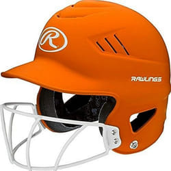 Rawlings | COOLFLO HIGHLIGHTER Batting Helmet | Face Guard Included | One Size Fits Most 6 1/2""""-7 1/2"""" | Matte Orange