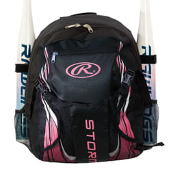 Rawlings Storm Girls Softball Bag  Sized for Youth Softball Backpack for Girls or TBall Bag  Holds Two Bats  Includes Hook to
