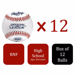 Rawlings | NFHS NOCSAE High School Game Baseballs | RNF | Game/Practice Use | 12 Count