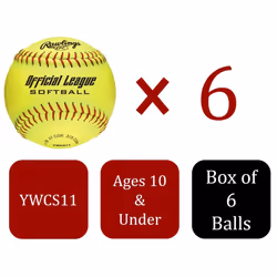 Rawlings | Official League Recreational Softballs | YWCS11 | 11"""" | 6 Count