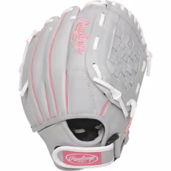 Rawlings girls 10.5 inch Softball Glove  Pink/Grey/White  US