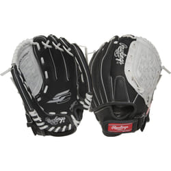 Rawlings | SURE CATCH T-Ball & Youth Baseball Glove | Right Hand Throw | 10.5"" | Black/Grey