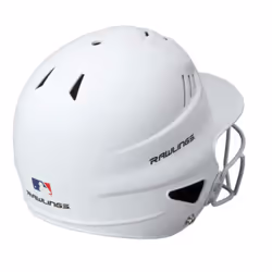 Rawlings | COOLFLO HIGHLIGHTER Batting Helmet | Face Guard Included | One Size Fits Most 6 1/2""""-7 1/2"""" | Matte White
