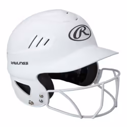 Rawlings | COOLFLO HIGHLIGHTER Batting Helmet | Face Guard Included | One Size Fits Most 6 1/2""""-7 1/2"""" | Matte White