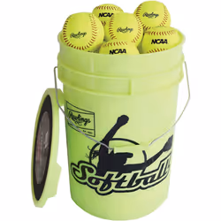 Rawlings | NC12BB Fastpitch Softballs & Bucket | 12"""" | 18 Count