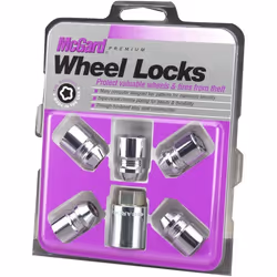 MCGARD 24554 Chrome Cone Seat Wheel Locks (12 x 1.25 Thread Size) - Set of 5