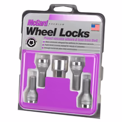 McGard 27204 Chrome Bolt Style Cone Seat Wheel Locks (M12 x 1.5 Thread Size) 4 Locks / 1 Key