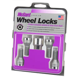 McGard 27204 Chrome Bolt Style Cone Seat Wheel Locks (M12 x 1.5 Thread Size)  4 Locks / 1 Key