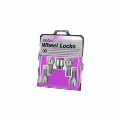 MCGARD 27226 Chrome Bolt Style Cone Seat Wheel Locks (M14 x 1.25 Thread Size) - Set of 4  Chrome & Grey  Size: Set of 4 Locks and 1 Key
