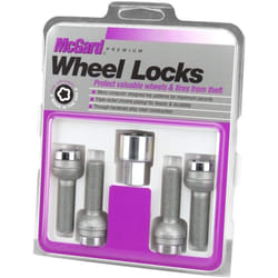 MCGARD 28020 Chrome Bolt Style Radius Seat Lock Bolt Set (M14 x 1.5 Thread Size) - Set of 4