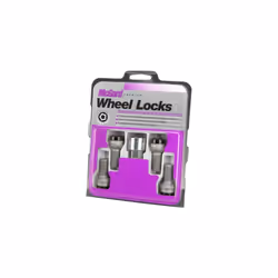 McGard 28318 Black Bolt Style Radius Seat Lock Bolt Set M14 x 1.5 Thread Size- Set of 4