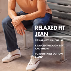 Wrangler Authentics Men's Classic 5-Pocket Relaxed Fit Cotton Jean  Stone Bleach  42W x 32L