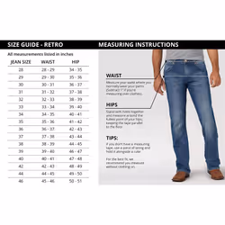 Wrangler Men's Retro Slim Fit Straight Leg Jean  Bozeman  31W x 32L