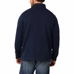 Wrangler Authentics Men's Long Sleeve Fleece Quarter-Zip  Mood Indigo  XX-Large