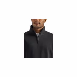 Wrangler Authentics Men's Long Sleeve Fleece Quarter-Zip  Caviar  XX-Large