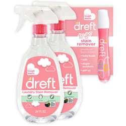 Dreft Stain Remover for Baby Clothes  Fragrance Free and Hypoallergenic Baby Stain Remover Spray Plus Travel Size Stain Treater Pen  24 Fl Oz ( Pack o