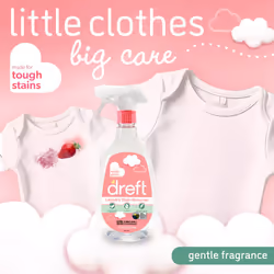 Dreft Stain Remover for Baby Clothes  Fragrance Free and Hypoallergenic Baby Stain Remover Spray Plus Travel Size Stain Treater Pen  24 Fl Oz ( Pack o