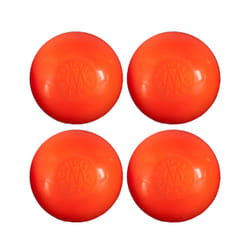 Mylec Street Hockey Balls  No-Bounce  Perfect for Play at >60 Degrees F  Durable  Roller Hockey Ball for Indoor/Outdoor Play Orange  Pack of 4