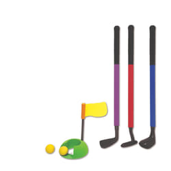 MyLec Golf Set  with Chipper  Putter  Driver  2 Balls  Putting Ring  Golf Flag  Lightweight & Durable  Made with Soft Foam  Firm Grip  Kid Safe  Outdo