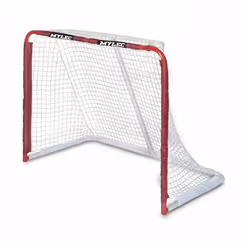 Mylec Steel Junior Hockey Goal for Indoor + Outdoor (52 x 43 ) Easy Assembly Lightweight Portable and Net Weave System ( ...
