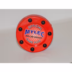 Mylec Inline Hockey Puck Made with PVC Nylon Glides Best for indoor use on tile (Red 110gm Pack of 3)