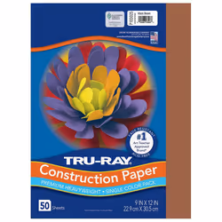 Pacon Tru-Ray, Brown, Monochromatic, 229 mm, 305 mm, 50 sheets