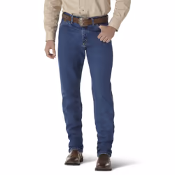 Wrangler Men's George Strait Cowboy Cut Original Fit Jean  Heavyweight Stone Denim  34W x 38L
