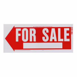 Hy-Ko Products RS-805 For Sale Corrugated Plastic Sign w/ H Bracket 9.25"""" x 24"""" Red/White  1 Piece
