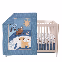 Lambs & Ivy Lion King Adventure 3Piece Baby Crib Bedding Set Blue